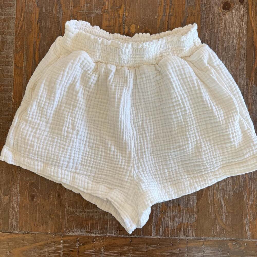 Billabong In The Waves White Gauze Shorts xs 100% cotton